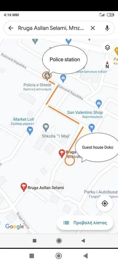 Guesthouse Family Doko Berat Appartamento